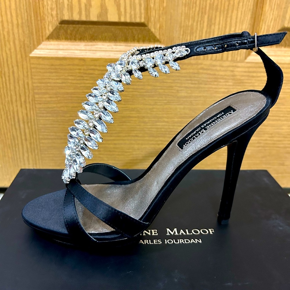 Adrienne Maloof for Charles Jourdan black sparkly size 7/12 heels
